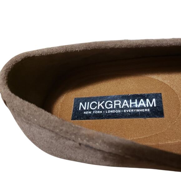 Nick Graham Altred Penny Loafers 10M Men's Brown Faux Suede Slip On Event Preppy - Picture 9 of 13